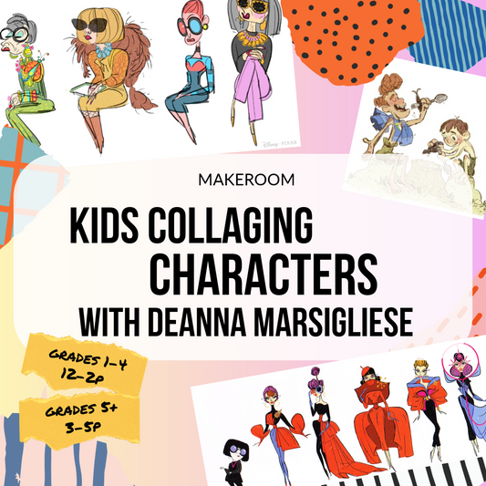 Kids COLLAGING CHARACTERS with Deanna Marsigliese